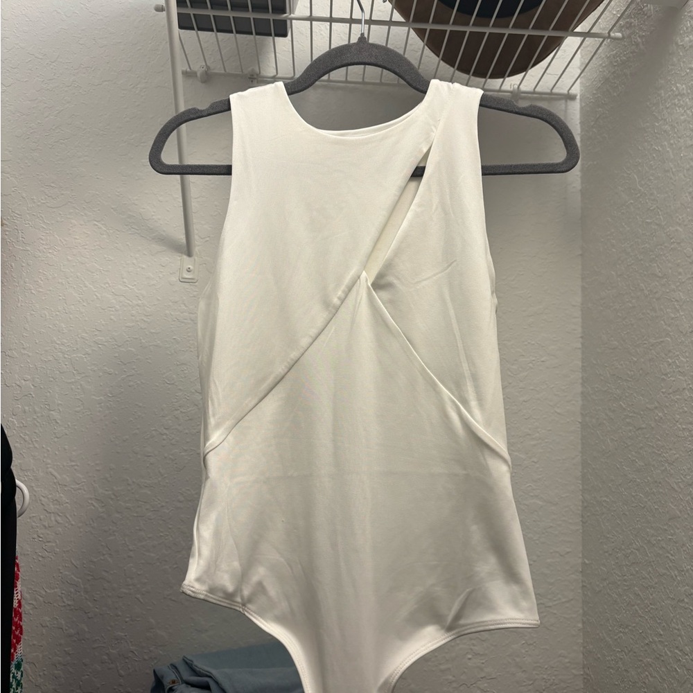 White Sleeveless Bodysuit